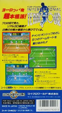 International Tennis Tour (Japan) box cover back